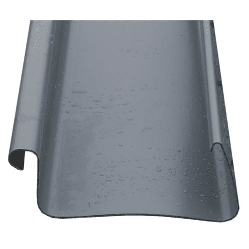 Gootbreedte: 187mm. Kleur: grijs RAL 7037 4 meter
